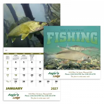 Fishing Appointment Wall Calendar - Stapled